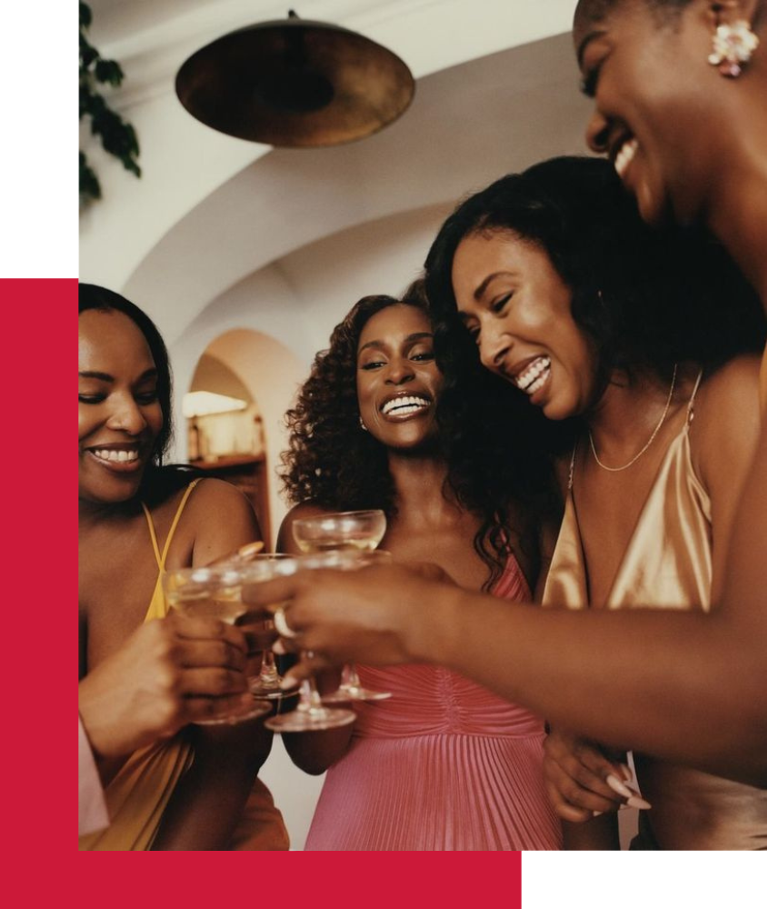 Smiling amazon women