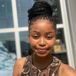 Smiling young amazon